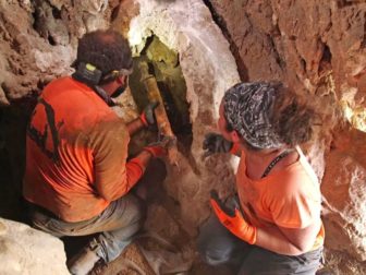 Israeli archaeologists discovered four ancient swords and a shafted weapon in a cave in the Judean desert.