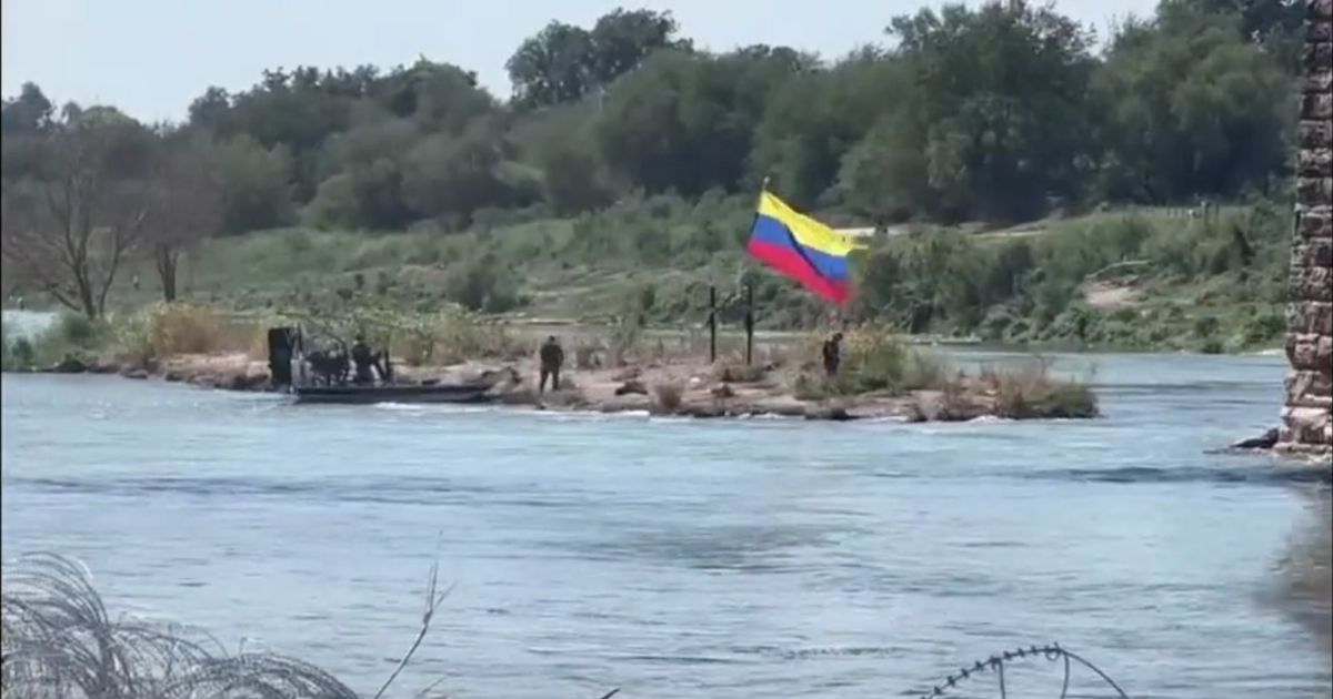 A flag raised by illegal immigrants on a Texas island