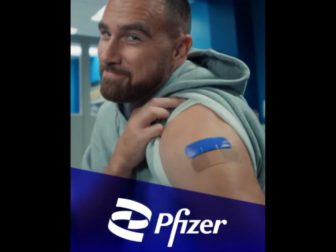 NFL star Travis Kelce promotes the Pfizer vaccine in a new ad.