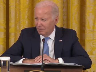 President Joe Biden speaks at the White House on Monday.