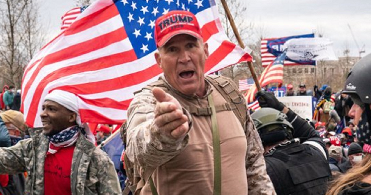 Controversial Jan. 6 figure Ray Epps pictured on the day of the Capitol incursion.