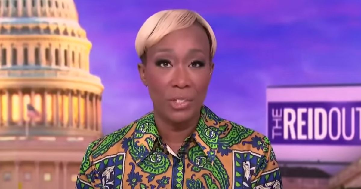MSNBC host Joy Reid is seen hosting a recent episode.
