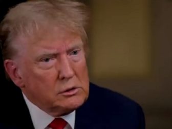 Former President Donald Trump appears in an interview that aired Sunday on "Meet the Press."