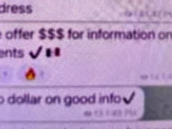 A text message posted by NewsNation border correspondent Ali Bradley shows what was described as a text message offering to pay for the addresses of U.S. Customs and Border Protection agents and their families.