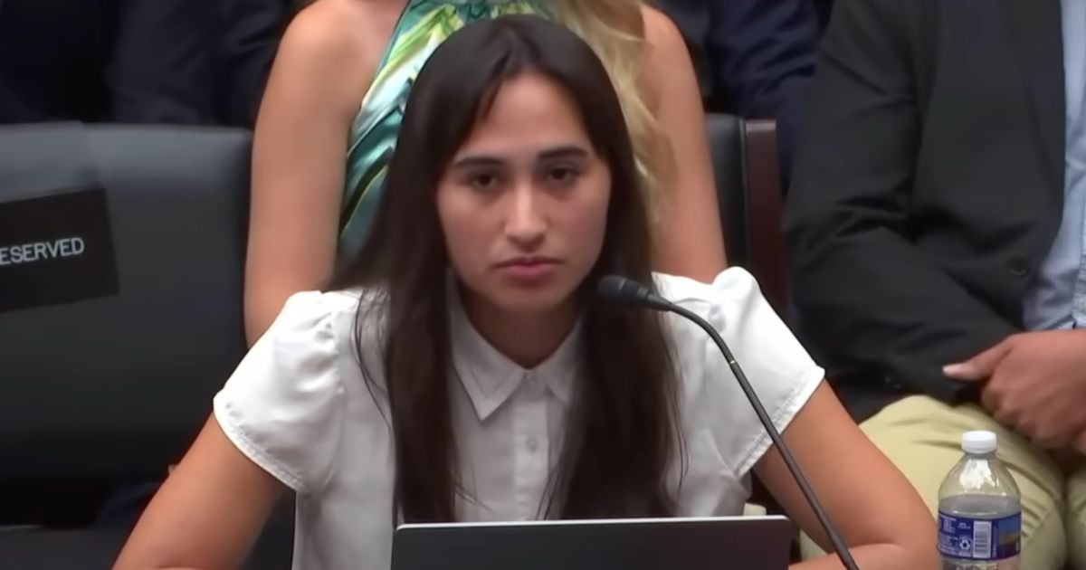 Detransitioner Chloe Cole speaks before a House subcommittee on July 27. Recently, more people are speaking out about transgender procedures being performed on children, and ticket giant Eventbrite cancelled one event focused on this issue.