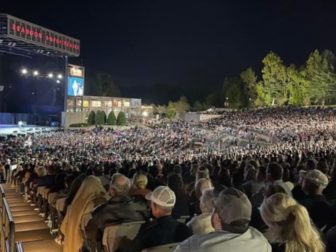 About 10,000 individuals fill the Brandon Amphitheater near Jackson, Mississippi, on Wednesday, the final day of Rick Gage's crusade.