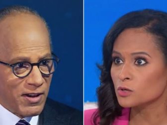 Lester Holt, left, and Kristen Welker will moderate the Republican presidential debate in Miami on Nov. 8.