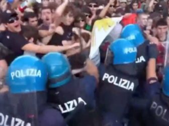 Pro-Gaza protesters clashed with police in Rome.