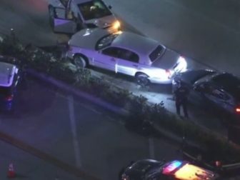 This Twitter screen shot shows the scene of a fatal vehicular accident in Long Beach, California.