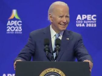 During a speech at the Asia-Pacific Economic Cooperation CEO Summit in San Francisco, California, on Thursday, President Joe Biden struggled to pronounce what was written on the teleprompter and ended up giving up.