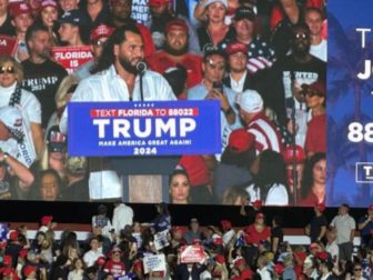 Former UFC star Jorge Masvidal spoke Wednesday night during a Trump Rally in Hialeah, Florida.