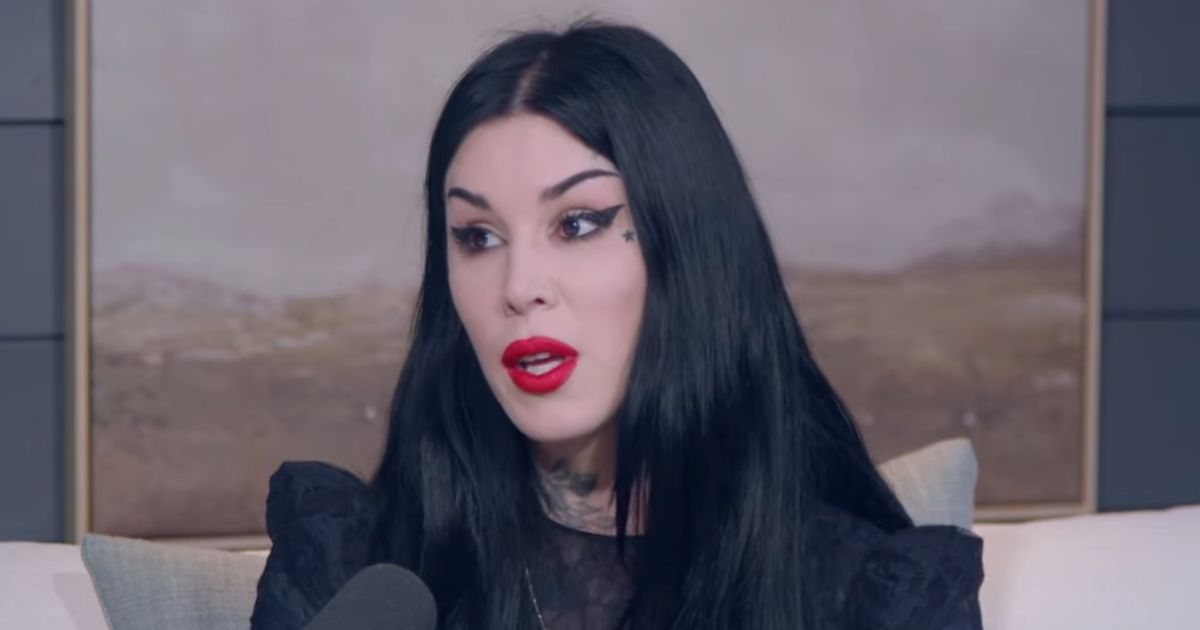 Tattoo artist Kat Von D speaking on a podcast