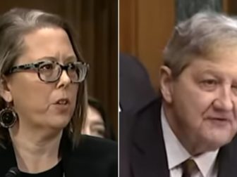 GOP Sen. John Kennedy of Louisiana grilled judicial nominee Sarah Hill Wednesday.