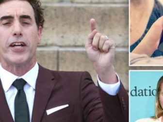 Actors Sacha Baron Cohen, left, and Amy Schumer, blasted the social media site TikTok for not doing enough to quell rampant anti-Semitism.