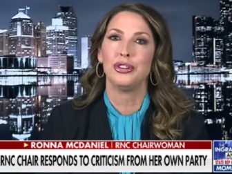 Republican National Committee Chairwoman Ronna McDaniel is interviewed by Fox News' Laura Ingraham on Saturday.