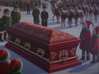 The John Snow Project, a COVID-19 awareness group, has released a holiday video depicting Santa Claus biting the dust.