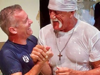 Wrestling legend Hulk Hogan shared a photo of his baptism on social media.