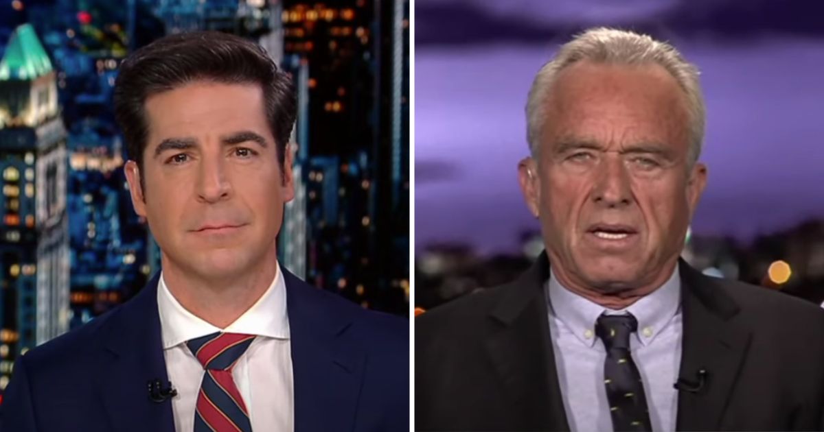 Robert F. Kennedy Jr., right, appears on "Jesse Watters Primetime" on Tuesday.