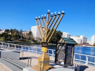 A menorah in Oakland, California, was destroyed Wednesday morning.