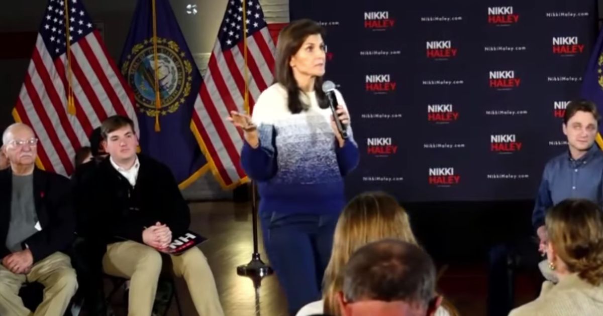 Nikki Haley attends a town hall in Berlin, New Hampshire, on Wednesday.