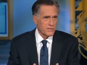 Utah Sen. Mitt Romney appears on NBC's "Meet the Press" on Sunday.