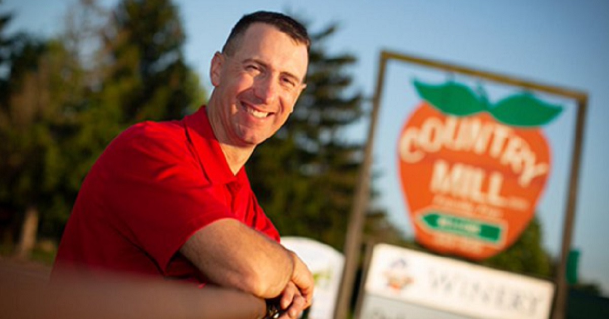 Stephen Tennes, owner of the Country Mill orchard in Charlotte, Michigan.