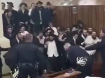 On Monday, police clashed with a group of Orthodox Jews after a riot broke out when a construction crew showed up at a synagogue in Brooklyn, New York, to fill in a tunnel.