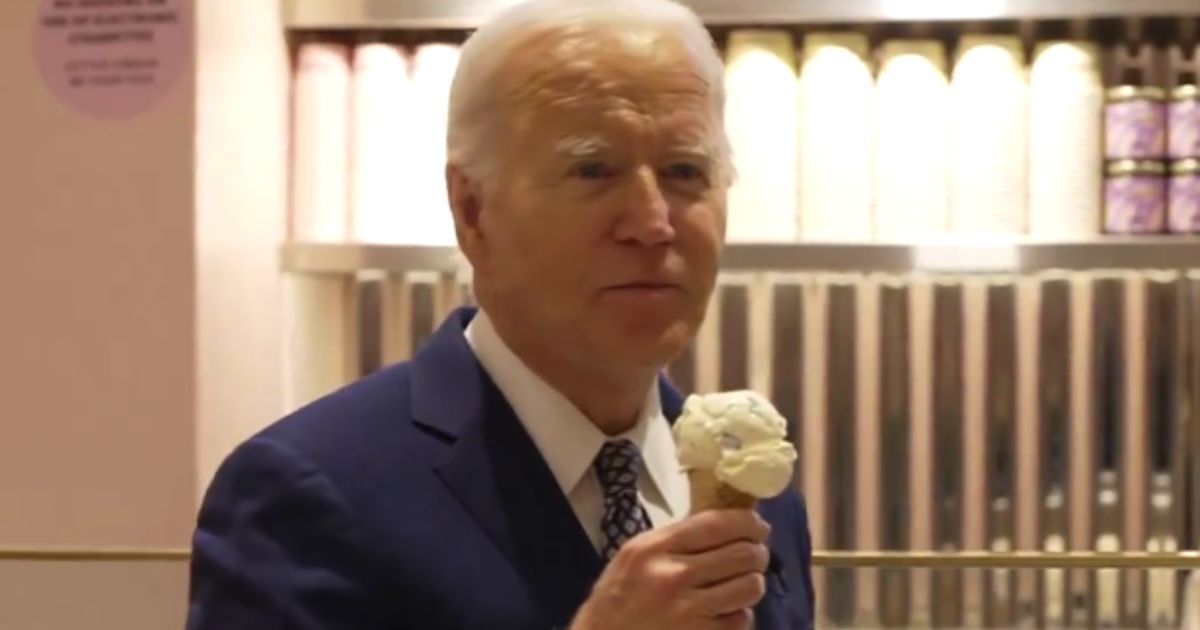 On Monday, President Joe Biden went to get ice cream with Seth Meyers in New York City before an afternoon taping of NBC’s “Late Night with Seth Meyers.”