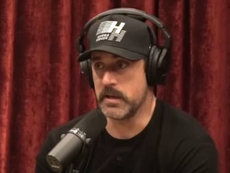 New York Jets quarterback Aaron Rodgers appears on the "Joe Rogan Experience."