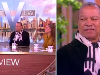 Billy Dee Williams appears on "The View" on Tuesday.