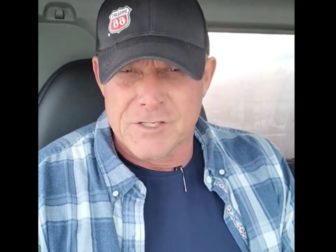 "Trucker Jake" delivered a message about the New York City trucker boycott on Monday.