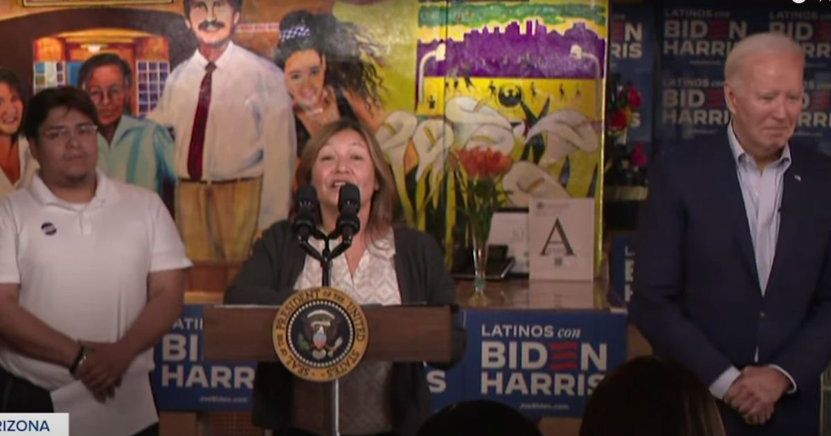 Biden wandered off the stage while the speaker was talking about the importance of the Latino vote.