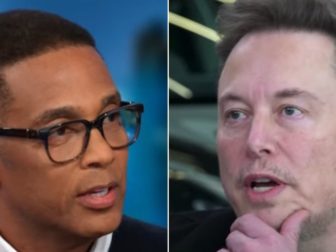 Don Lemon, left, talked about Elon Musk, right, in an appearance on his former network, CNN.