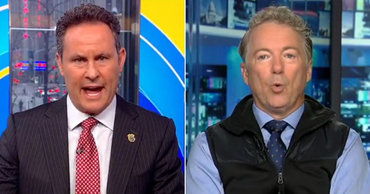 Fox News host Brian Kilmeade, left, questions Sen. Rand Paul, right, on "Fox & Friends."