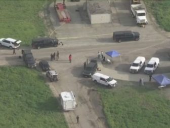 Authorities investigate an explosion at the Jerry Crowe Regional Tactical Training Facility in Irvine, California.