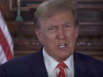 Former President Donald Trump from his Truth Social video about the "bloodbath" controversy.