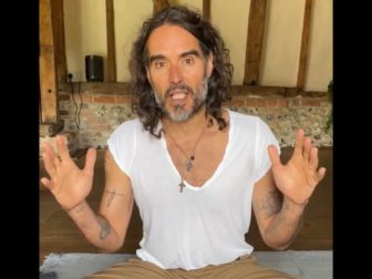 Russell Brand talks about his baptism.
