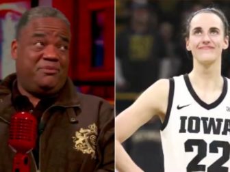 Sports journalist Jason Whitlock, left, is facing harsh criticism for comments he made about WNBA No. 1 draft pick Caitlin Clark, right.