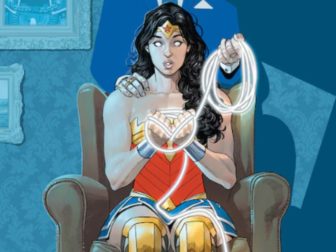 The cover of the newly-released DC comic "Wonder Woman #8."