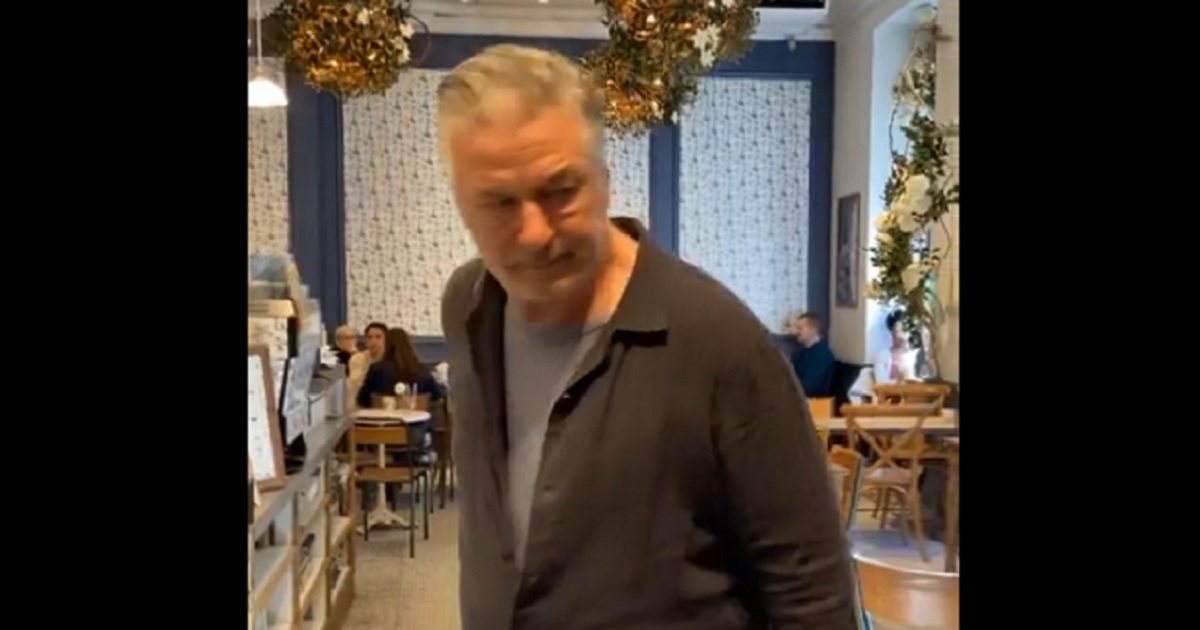 Actor Alec Baldwin in a still from a video shot by a heckler.