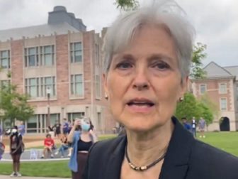 Green Party presidential candidate Jill Stein pictured in an interview before her arrest Saturday in St. Louis.