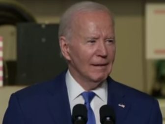 President Joe Biden not only appeared to make another gaffe -- evidently reading stage instructions from the teleprompter -- but the tale he was spinning was reportedly false.