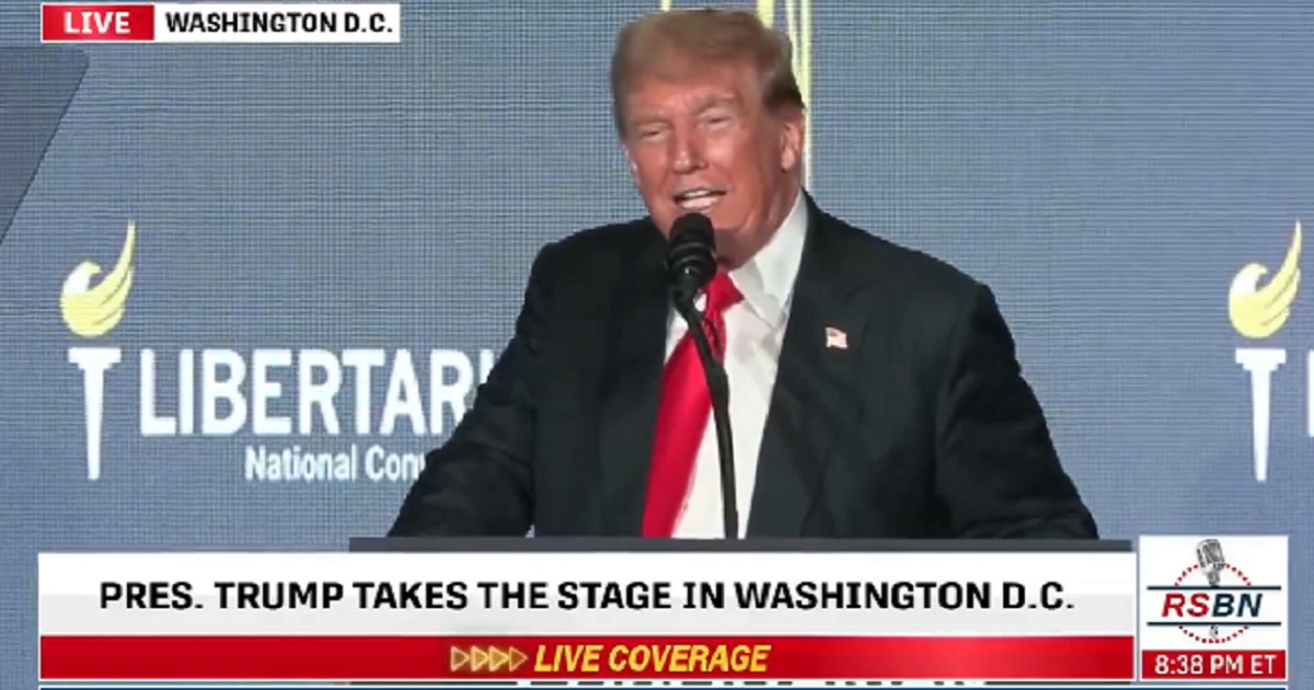 Former President Donald Trump defied the boos from a crows at the Libertarian National Convention on Saturday in Washington.